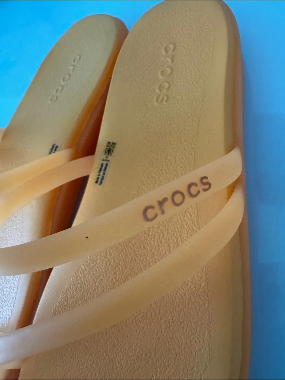 CROCS Women's Strappy Toe-Loop Slide Sandals in Orange 9W